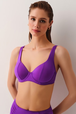 Suwen Balenli Bikini Üst Sbn25950c099 Menekşe Moru