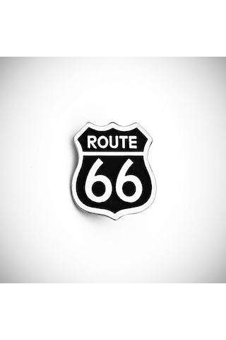 Route 66 Motorcu Rozet Gümüş