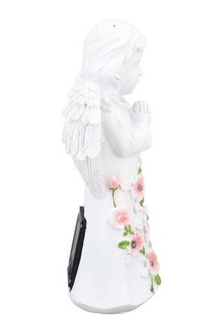 Yunboo Güneş Enerjili Reçine Melek Heykeli: Dış Mekan Bahçe Dekorasyonu, Su Geçirmez Isı Işığı, Gündüz Şarjlı Akşam Otomatik Açılır