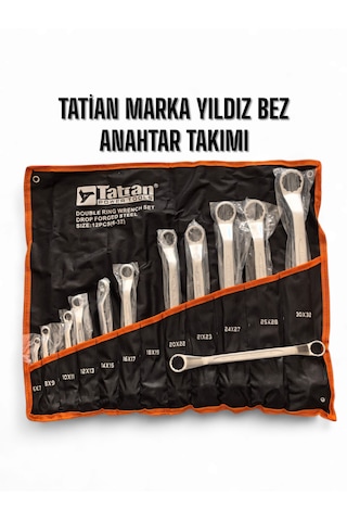 12 Parça Iki Ağız Yıldız Anahtar Takımı Bez Çantalı