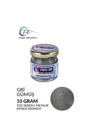 Sedefli Metalik Toz Pigment Boya / Gri Gümüş / Epoksi Için
