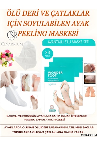 Ölü Deri Ve Çatlaklar Için Soyulabilen Ayak Peeling Maskesi 50ml Wonder Foot Peeling Mask 3x