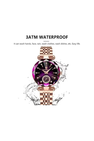 Novahub Yeşil Kadınlar İçin Lüks Kuvars Saat Bilezik, Su Geçirmez İsviçre Marka Bayanlar Saat Yeşil