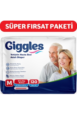 Giggles Belbantlı Yetişkin Hasta Bezi M 4 x 30'lu