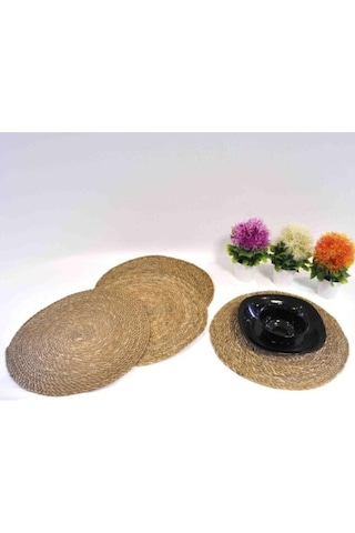 Yunusoğlu Home Hasır Amerikan Servisi Supla Örme Bambu Kahverengi