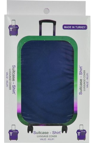 Büyük Boy Lacivert Valiz Kılıfı, Bavul Kılıfı, Valiz & Bavul Koruyucu Çok Renkli