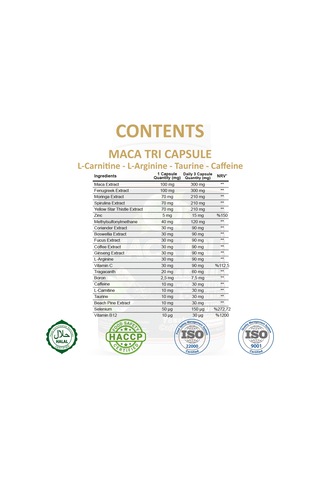 Gökçek Şifa Maka Tri 1000 MG (Maca Tri Capsule) 60 Kapsül