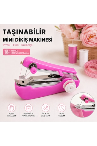 Taşınabilir Mini El Dikiş Makinesi Pratik Ev Tipi Sökük Dikme Aleti Stitch 1