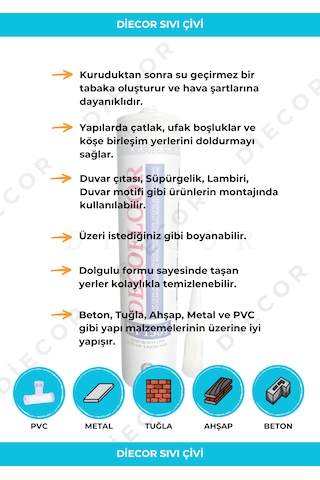 Silikon Tabancası + 500g Sıvı Çivi Montaj Ve Onarım Kiti