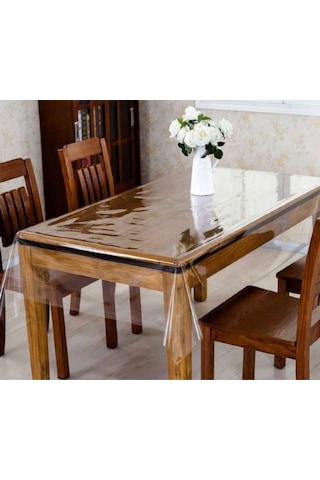 Şeffaf İnce Masa Örtüsü 4-6-8-10-12 Kişilik 0,12 Mikron