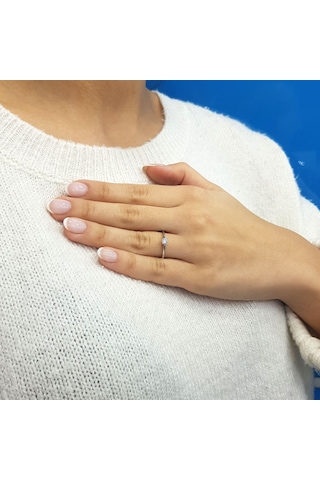 Lova E Renk 0,18 Karat Pırlanta Tektaş Yüzük - 1080011