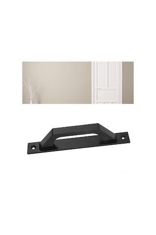 Yaozixa Kuvvetli Metal Kayar Barn Kapı Kolu, Elektroplajlı Siyah, Kolay Kurulum, Ahşap Kapılar İçin, 9713-200 Modeli