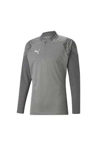 Puma Teamcup Training 1/4 Zip Top Erkek Futbol Uzun Kollu Antrenman Üstü 65798213 Gri 001