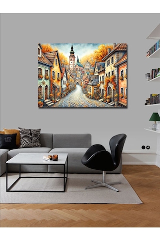 Kanvas Tablo Eski Sokak Manzarası 100cmx140cm