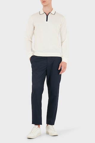 Emporio Armani Logolu % 100 Yün Yarım Fermuarlı Polo Erkek Polo Em006224 Af27805 U0003 Beyaz