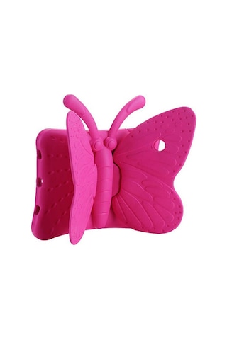 Subutu Apple Uyumlu iPad 10.2 2021 9.nesil  Butterfly Standlı Tablet Kılıf-pembe Koyu Tablet Kılıfı