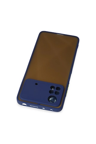 Gld-spt- Newface Xiaomi Poco X4 Pro 5g Kılıf Montreal Silikon Kapak - Lacivert