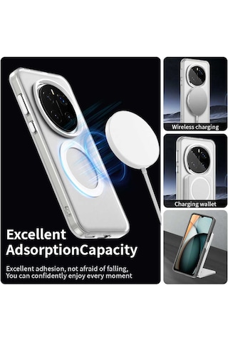 For Honor Magic7 Pro 5g Kılıf Magsafe Pc+tpu+pet Düşmeyi Önleyici Telefon Kapağıyla Uyumlu - Beyaz