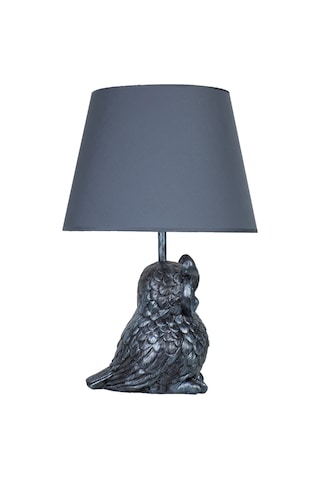 Qdec Modern Dizayn Baykuş Abajur Turkuaz Lacivert Diğer