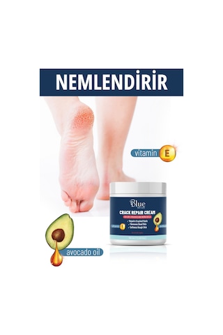 Blue Skin Care Ayak, Topuk, Çatlak, Mantar, Koku, Ve Diyabetik Yaralar Için Beyazlatıcı Etki Bakım Kremi