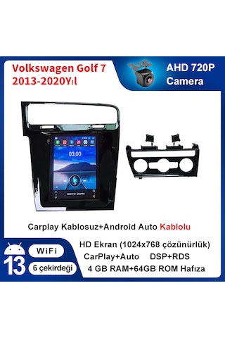Volkswagen Golf 7 Tesla 2013-2020 Yıl Multimedya 4-64 Gb