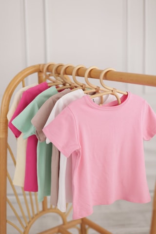 Şehrazat Handmade Tasarım Pamuklu Çocuk Tişört Pembe