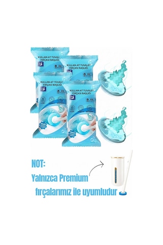 32 Adet 4 Paket Okyanus Premium Deterjanlı Tek Kullanımlık Tuvalet Temizleme Süngeri Duvara Mo