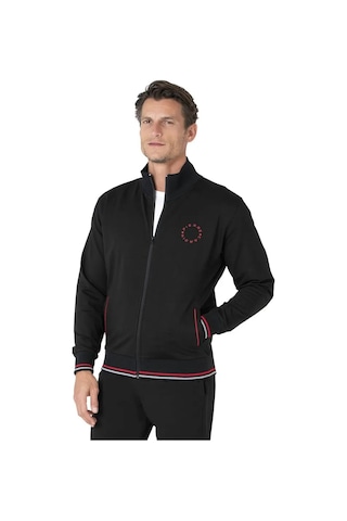 Pierre Cardin 7125 Erkek Uzun Kollu Dik Yaka Eşofman Takımı-siyah Siyah