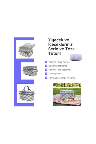 Lexroo 20 Lt Piknik Sepeti 1113 Picnic Bag Çok Renkli