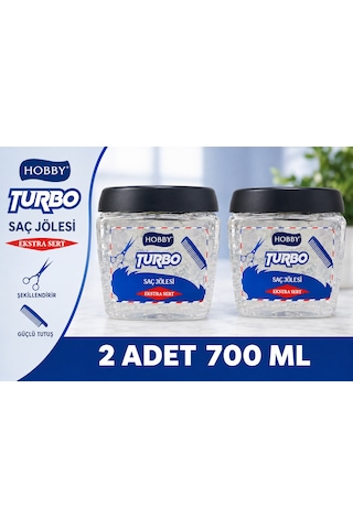 Hobby Turbo Saç Jölesi Extra Sert Uzun Süre Güçlü Tutuş 700 Ml X 2 Adet Hobby Turbo Saç Jölesi Extra Sert Uzun Süre Güçlü Tutuş 700 Ml X 2 Adet