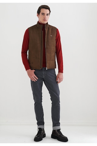 Pierre Cardin Erkek Suni Deri Yelek 001