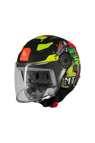 Mt Helmets Young Lite Dino A1 Çocuk Kaskı Siyah