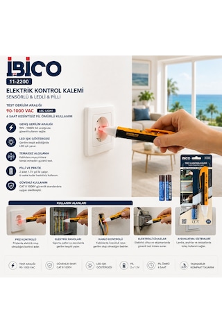 Dijital Sensörlü Led Elektrik Kontrol Kalemi