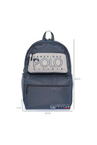 Cambridge Polo Club Ergonomik Unisex Ortaokul Çantası gri