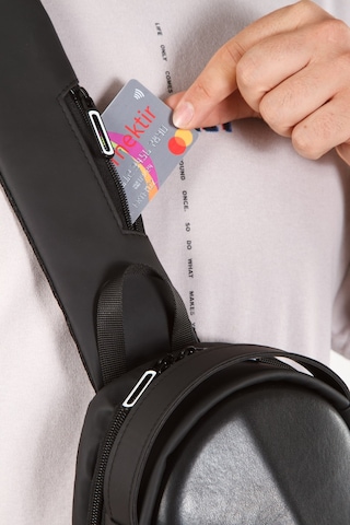 Newish Polo Erkek Usb Çıkışlı Çapraz Askılı Omuz Ve Bel Çantası New246 - Siyah