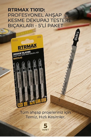 Rtrmax Rh17645 Ahşap Sert Ve Temiz Kesim Dekupaj Testere Ağzı
