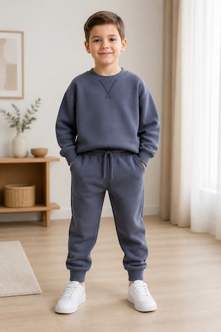 Eray Alp Kids Erkek Çocuk Gri Eşofman Takımı Günlük Rahat Kombin