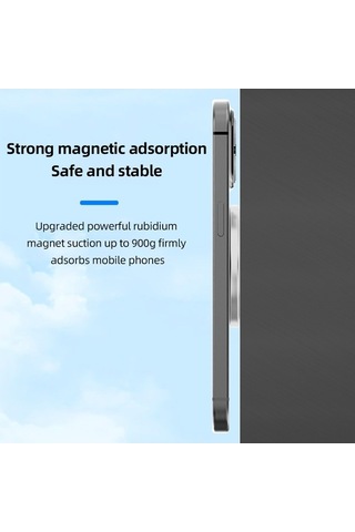 Sandwich Siyah Alüminyum+silikon Magsafe Tutucu - iPhone Uyumlu 15/14/13/12 Serisi İçin Güçlü Manyetik Tutma Ve Kırık Koruma