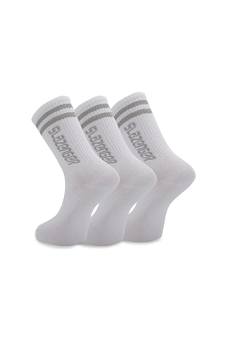 Slazenger JINN 3 lü Erkek Spor Beyaz Çorap
