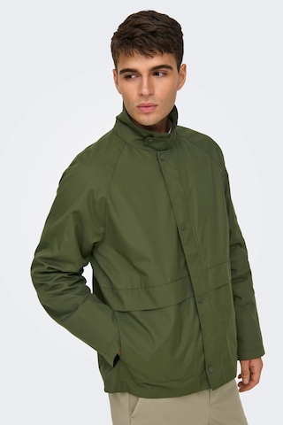 Only & Sons Erkek Mont 22031626 Olive Çok Renkli