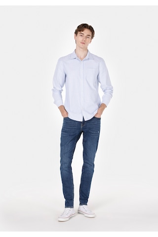 Colin's Colins Slim Fit Shirt Neck Çizgili Erkek Mavi Uzun Kol Gömlek Cl1074004 Q1.v1 Ble