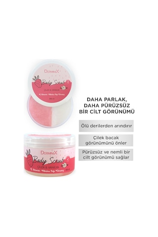 Derminix Çilek & Vanilya Özlü Vücut Peeling 2 x 300 ML