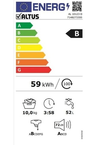 Altus AL 10123 D 1200 Devir 10 KG Çamaşır Makinesi