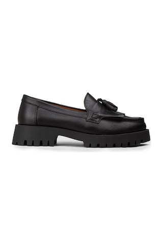 Deery Kadın Hakiki Süet Siyah Loafer Ayakkabı - 02033zsyhc02