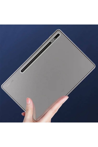 Samsung Galaxy Uyumlu Tab S10 Ultra Sm-x920/ X926 Kılıf 14.6" Şeffaf Esnek Silikon Arka Kapak