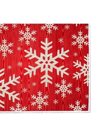 Dekoreko Inci Christmas Halı Saçaksız Chr-11 Kırmızı