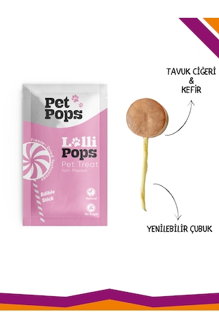 Lollipops Tavuk Ciğeri Kefir 6'lı Kedi Köpek Ödül Lolipopu