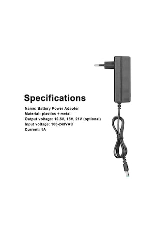 Tenfowee 16.8v 18v 21v Seçenekli Akü Şarj Cihazı, 100-240v Geniş Voltajlı, Hızlı Şarj Ve Güvenlik Korumalı Elektrik Aleti Adaptörü