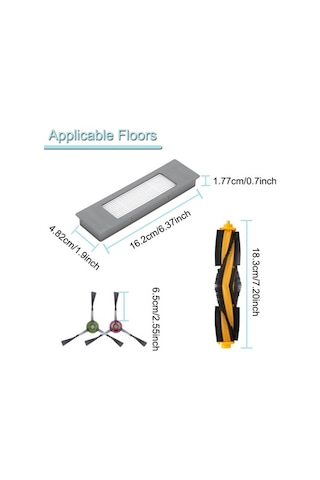 Flybuy Ecovacs Deebot Ozmo T8/t8 Aivi/n8/n8 Pro Plus Robot Süpürge Ana/fırça Yan/fırça Filtresi