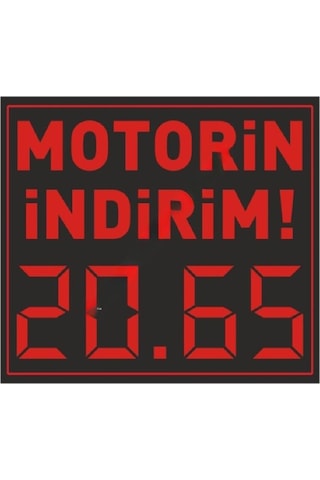 Benzinlik Fiyat Panosu Kasa Ölçüsü: 96x96 Cm